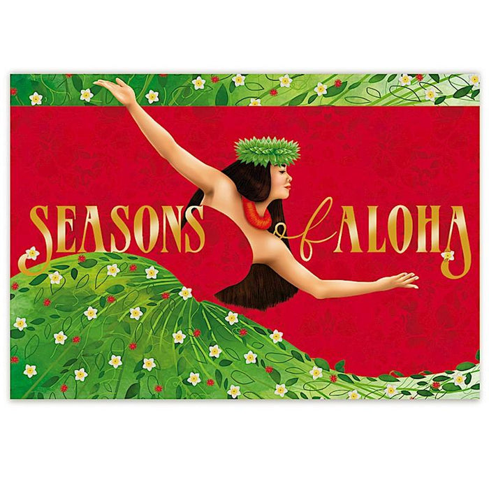 12CT, Supreme Box Xmas Cards, Seasons of Aloha - Greeting Card - Leilanis Attic