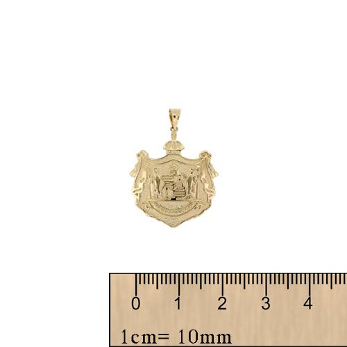 14KT Yellow Gold Coat of Arms Pendant - Jewelry - Leilanis Attic