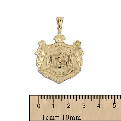 14KT Yellow Gold Coat of Arms Pendant - Jewelry - Leilanis Attic