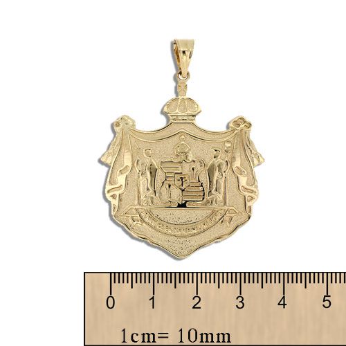 14KT Yellow Gold Coat of Arms Pendant - Jewelry - Leilanis Attic