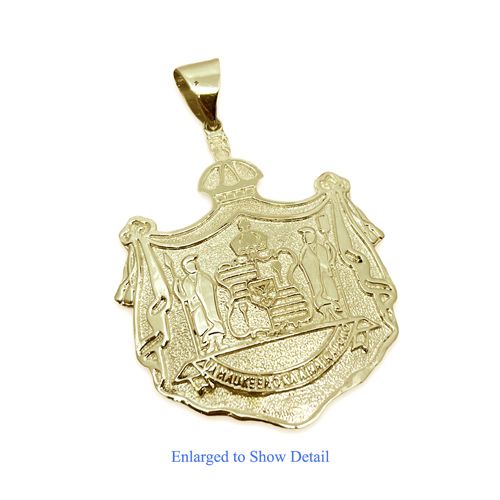 14KT Yellow Gold Coat of Arms Pendant - Jewelry - Leilanis Attic