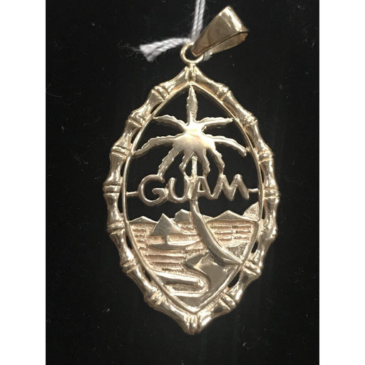 14kt Yellow Gold Guam Seal Pendant (Large) - Pendant - Leilanis Attic