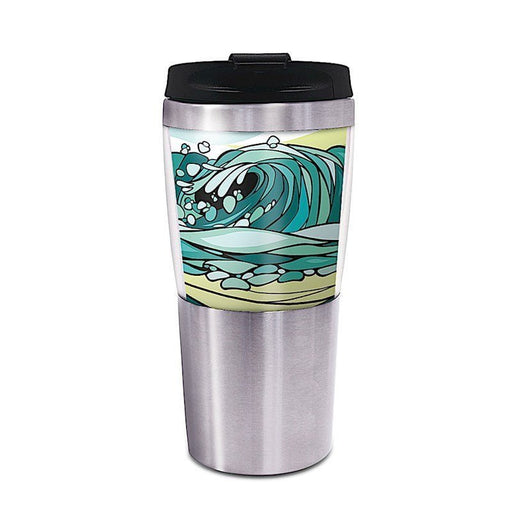 16oz. Stainless Steel Tumbler , Wave Break - Leilanis Attic