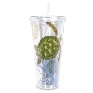 24oz. Honu Voyage Travel Tumbler with Straw - Mug - Leilanis Attic