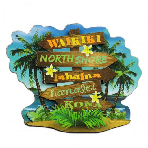 2D Wood Beach Sign Magnet - Magnet - Leilanis Attic