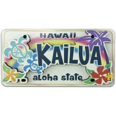 2D Wood Kailua License Plate Magnet - Magnet - Leilanis Attic