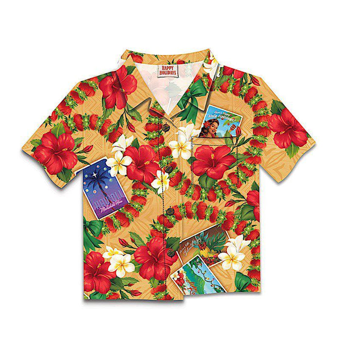 8 - ct Box Aloha Shirt, "Mele Hawaiian Holidays" - Christmas Card - Leilanis Attic