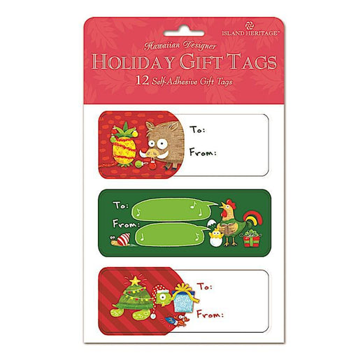 Adhesive Gift Tag 12 - pk, Festive Friends - Gift Tag - Leilanis Attic