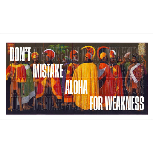 Ali'i Don't mistake aloha for weakness Sticker - sticker - Leilanis Attic