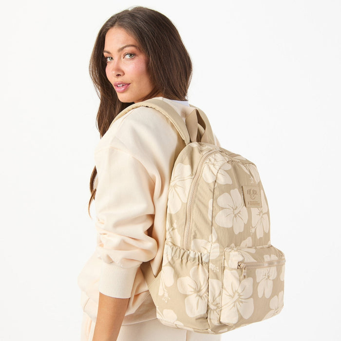 Aloha Collection, Hana Hou, Keep It Light Backpack, Creme on Dune - Purse - Leilanis Attic