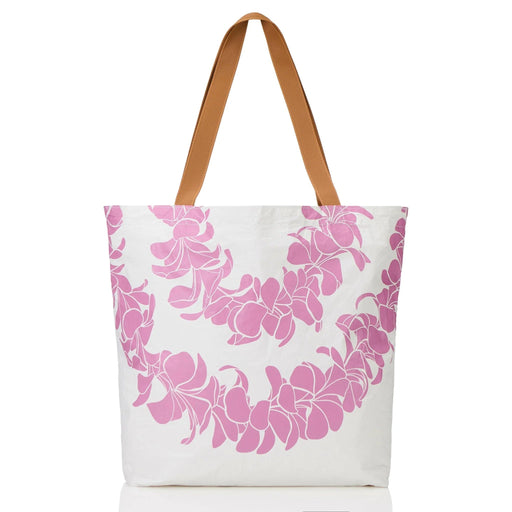 Aloha Collection "Plumeria Lei" Reversible Tote, Petal - Tote Bag - Leilanis Attic