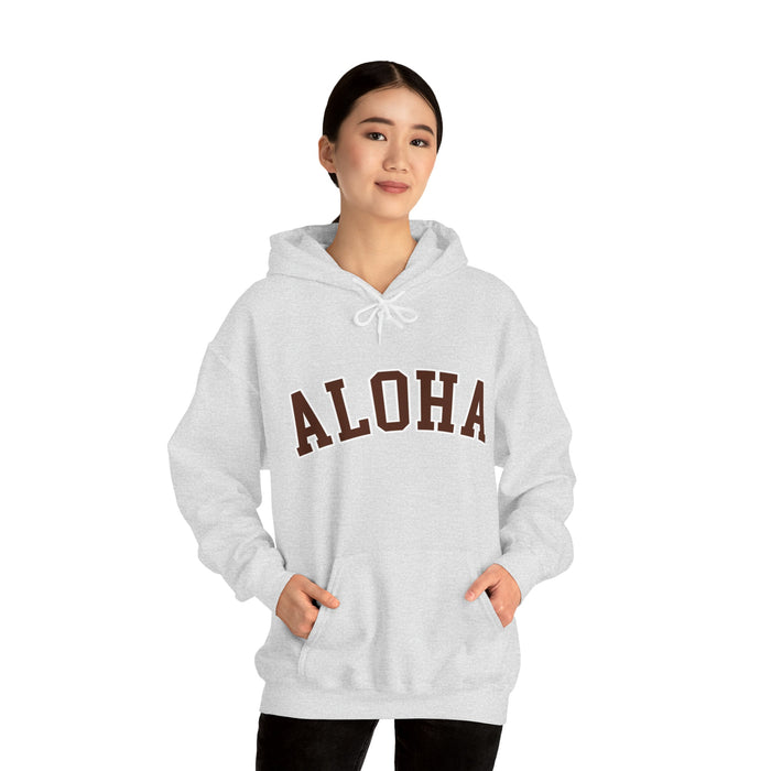 Aloha Collegiate Brown - Unisex Hoodie - Hoodie - Leilanis Attic