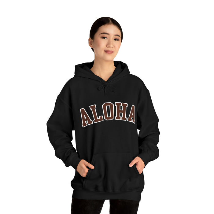 Aloha Collegiate Brown - Unisex Hoodie - Hoodie - Leilanis Attic