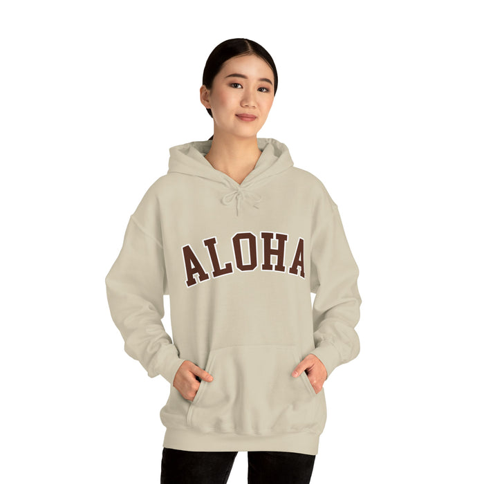 Aloha Collegiate Brown - Unisex Hoodie - Hoodie - Leilanis Attic