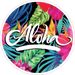 Aloha Floral Circle Sticker - sticker - Leilanis Attic