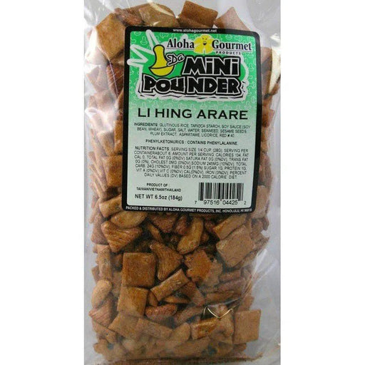 Aloha Gourmet Da Mini Pounder Li Hing Arare 6.5oz - Food - Leilanis Attic