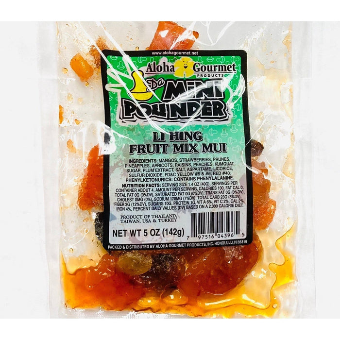 Aloha Gourmet Da Mini Pounder Li Hing Fruit Mix Mui - Food - Leilanis Attic