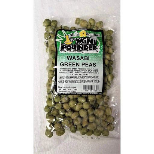 Aloha Gourmet Da Mini Pounder Wasabi Green Peas 6oz - Food - Leilanis Attic