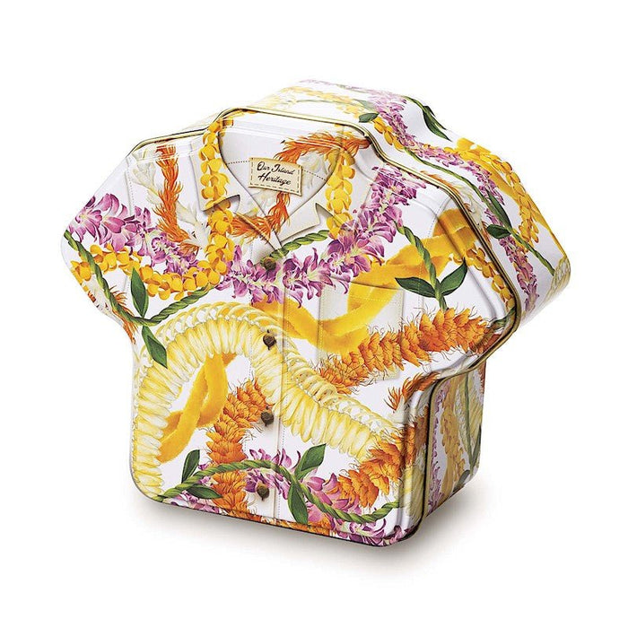 Aloha Shirt Cookie Tin, Guava Macadamia Nut Shortbread - cookies - Leilanis Attic