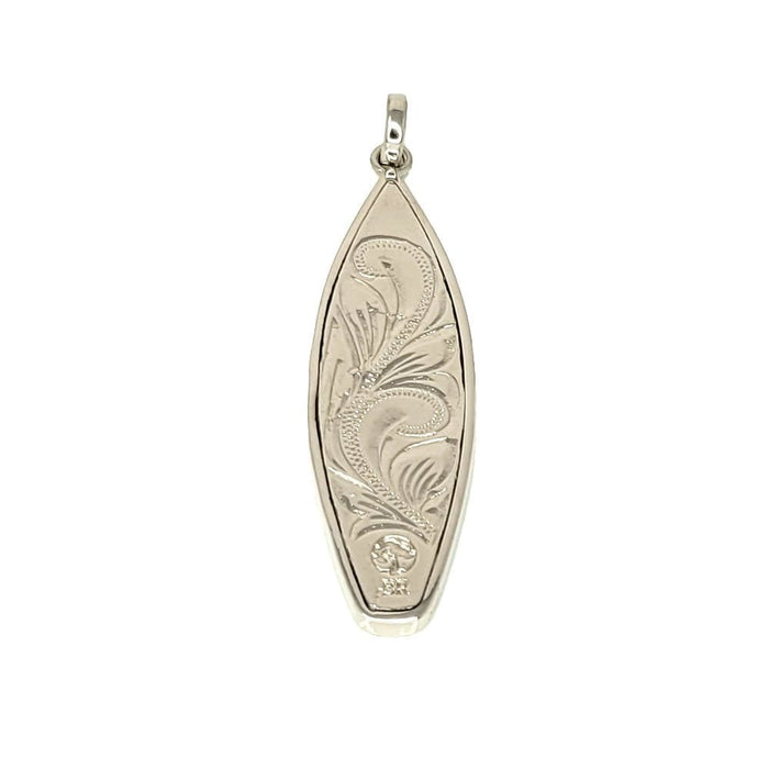 Aloha Surfboard Pendant with Hawaiian Koa Wood Inlay - Pendant - Leilanis Attic