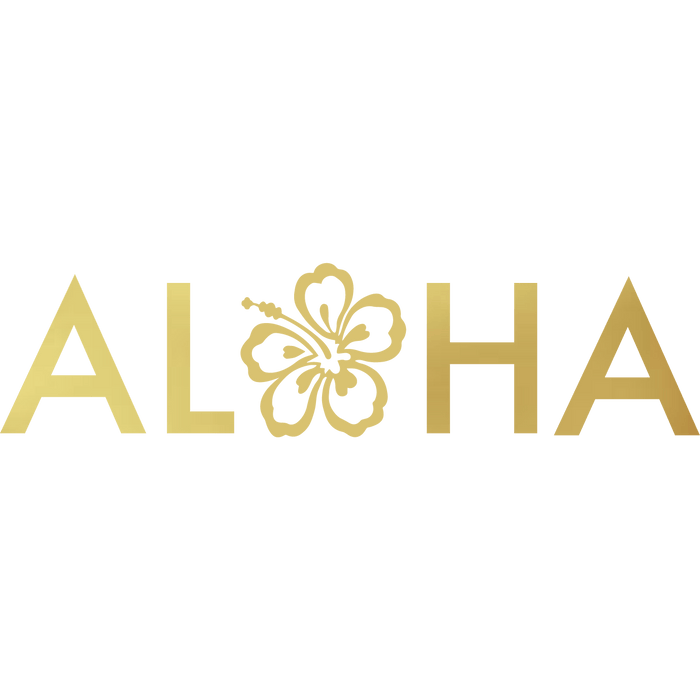 Aloha hibiscus decal - Sticker - Leilanis Attic