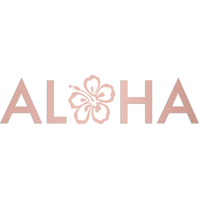 Aloha hibiscus decal - Sticker - Leilanis Attic