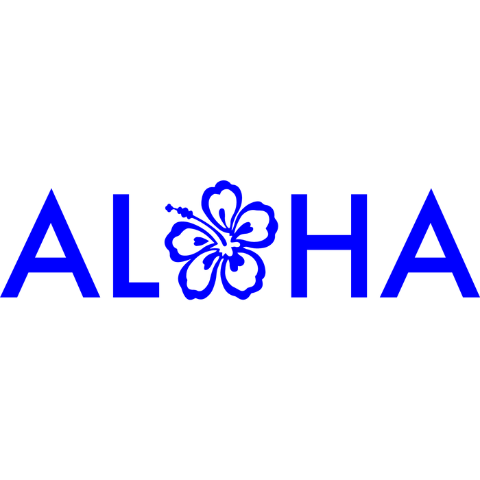 Aloha hibiscus decal - Sticker - Leilanis Attic