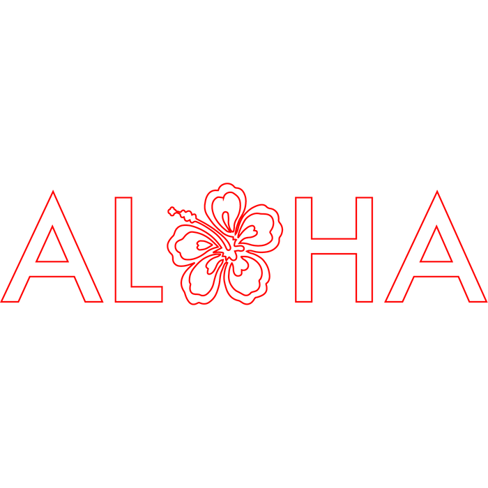 Aloha hibiscus decal - Sticker - Leilanis Attic