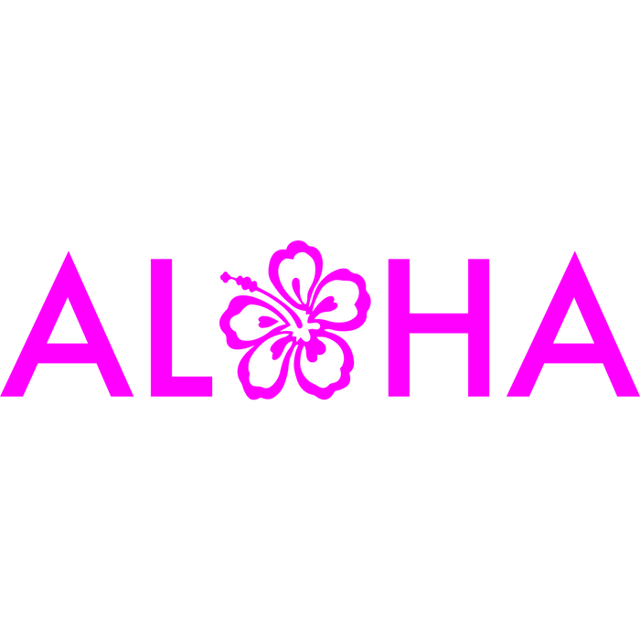 Aloha hibiscus decal - Sticker - Leilanis Attic