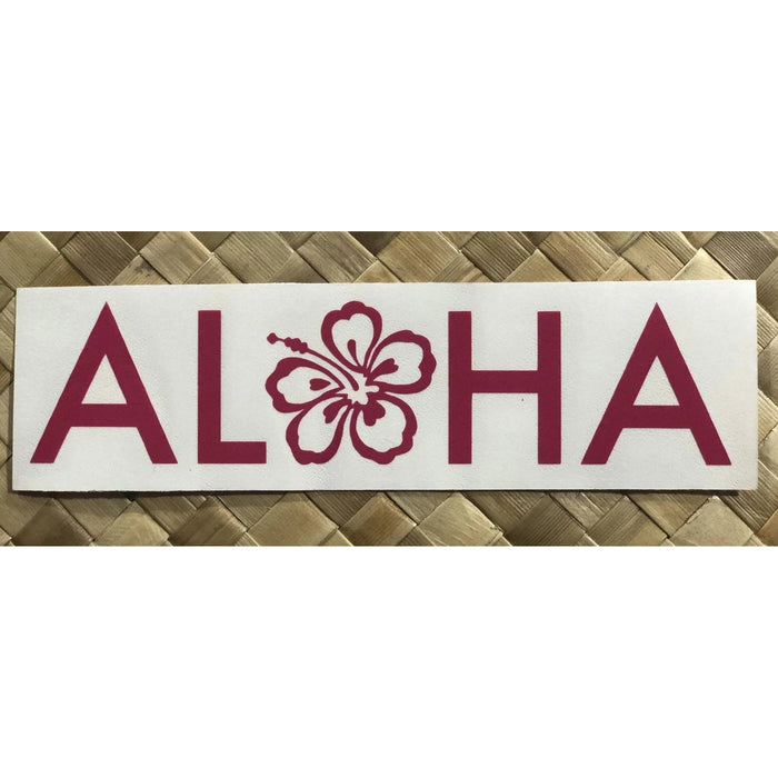 Aloha hibiscus decal - sticker - Leilanis Attic