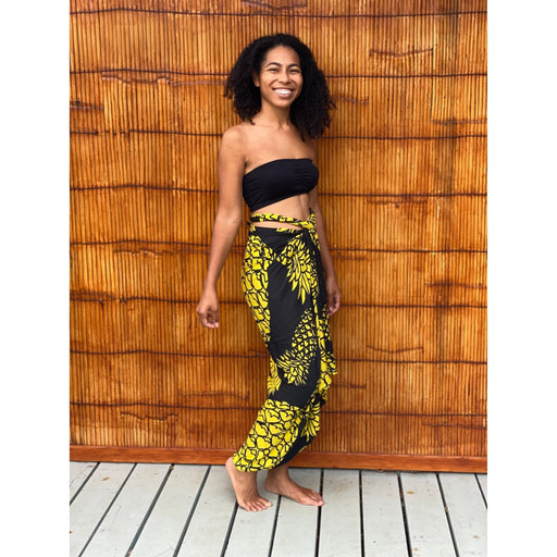 Big Pineapple - Black/Yellow - Pareo - Pareo - Leilanis Attic