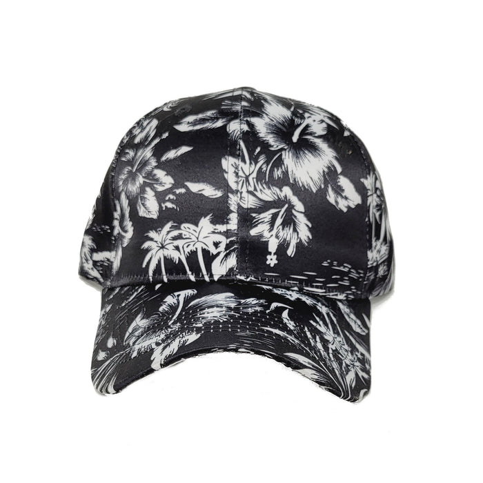 Black Hat with “White Floral” - Hats - Leilanis Attic