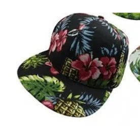 Black Hawaiian Floral SnapBack Hat - Hat - Leilanis Attic