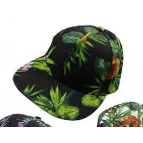 Black Hawaiian Tropical Jungle SnapBack Hat - Hat - Leilanis Attic