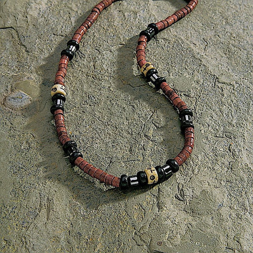 Black/Red Bone Bead Necklace - Necklace - Leilanis Attic