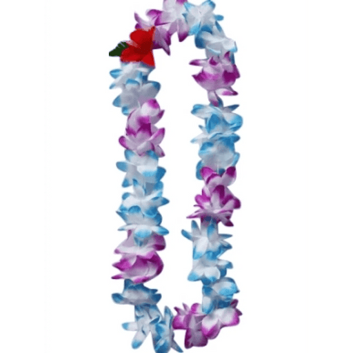 Blue, Purple, and White Silk Leis - Lei - Silk - Leilanis Attic