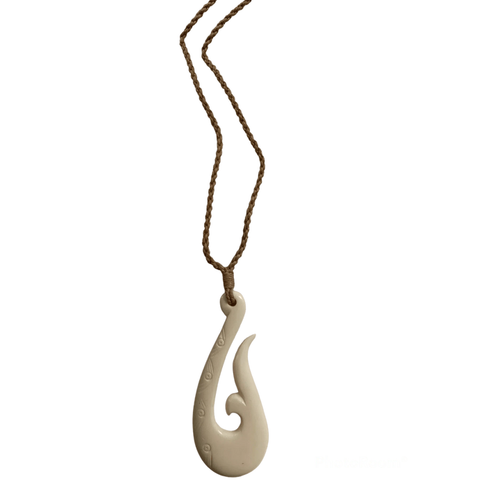 Carved Wave Bone Hook - Necklace - Leilanis Attic