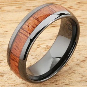 Ceramic Koa Ring, 8mm - Jewelry - Leilanis Attic