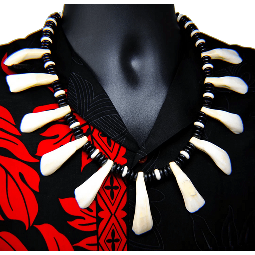 Chamorro Carabao Tooth Beaded Necklace - Jewelry - Leilanis Attic