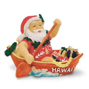 Christmas Ornament "Canoeing Santa" - Ornament - Leilanis Attic