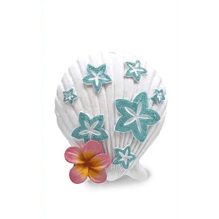 Christmas Ornament "Plumeria Seashell" - Ornament - Leilanis Attic