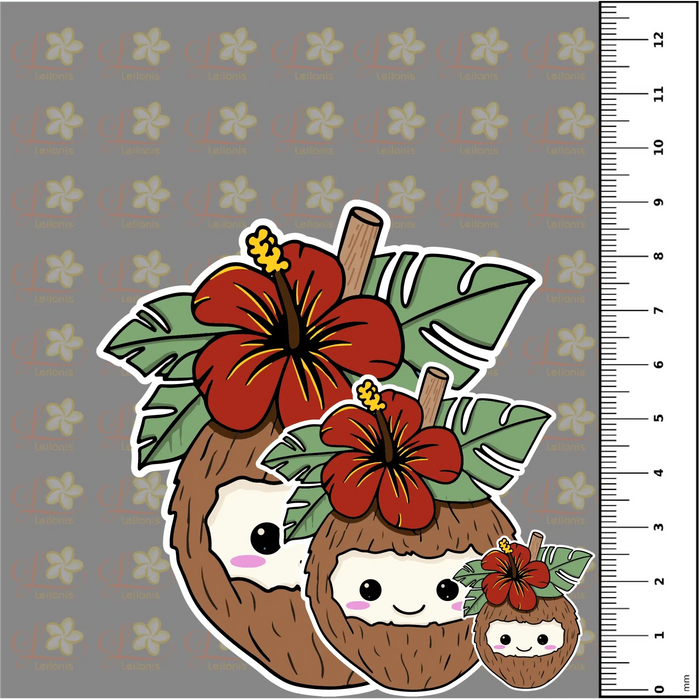 Coconut Hibiscus Sticker - sticker - Leilanis Attic