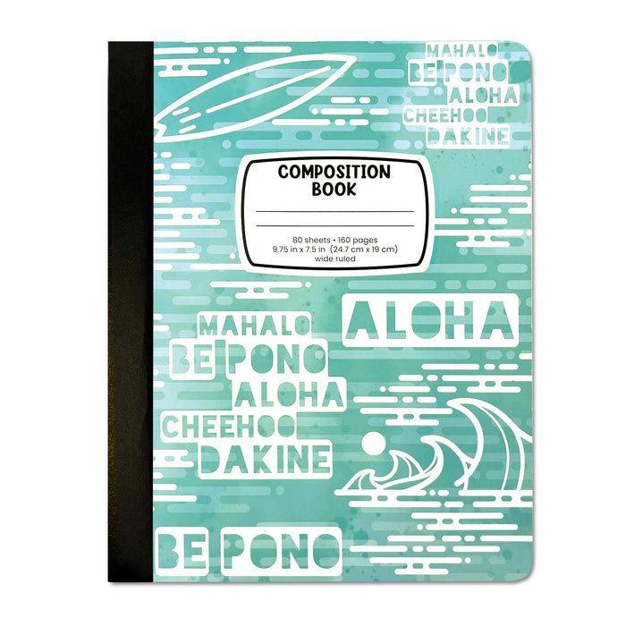 Composition Book, Be Pono - Notebook - Leilanis Attic