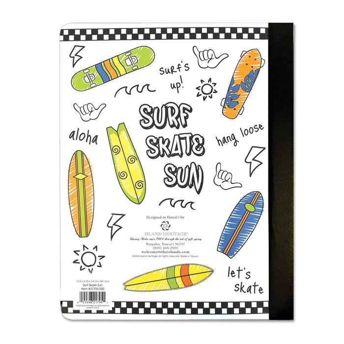 Composition Book, Surf Skate Sun - Notebook - Leilanis Attic