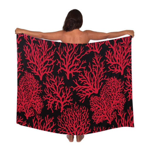 Coral Puff - Black/Red - Pareo - Pareo - Leilanis Attic