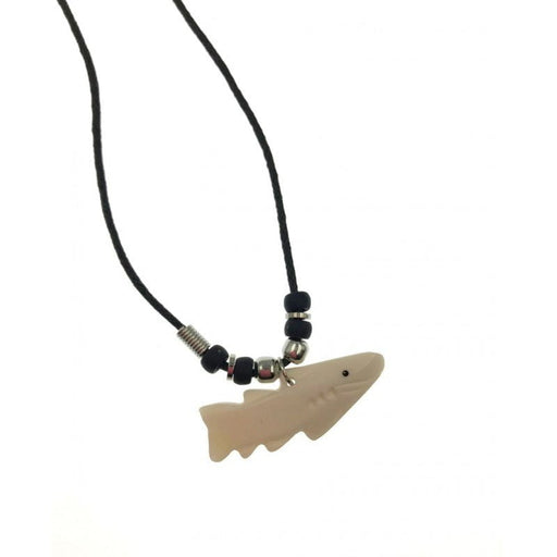 Crude Bone Shark Pendant Necklace - Jewelry - Leilanis Attic