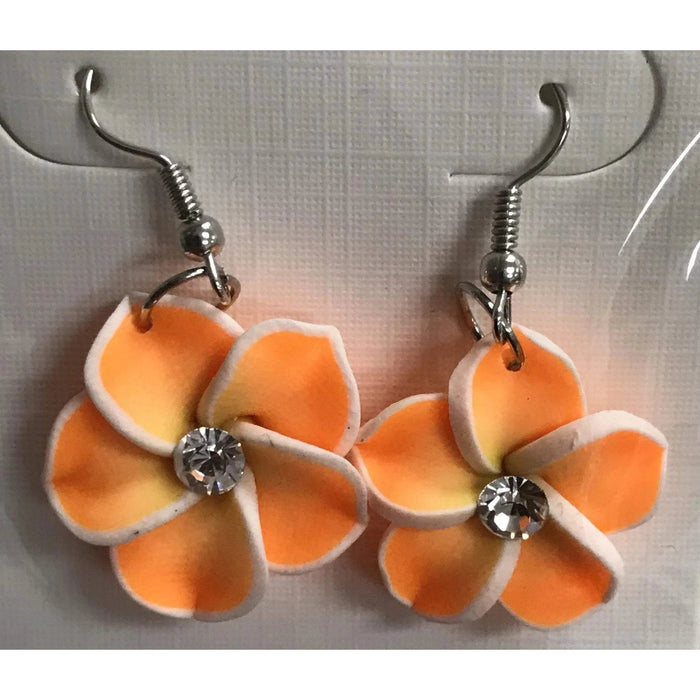 Crystal Fimo Plumeria Drop Earring - Earrings - Leilanis Attic