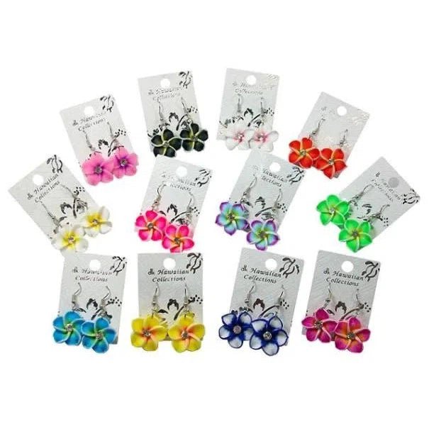 Crystal Fimo Plumeria Drop Earring - Earrings - Leilanis Attic