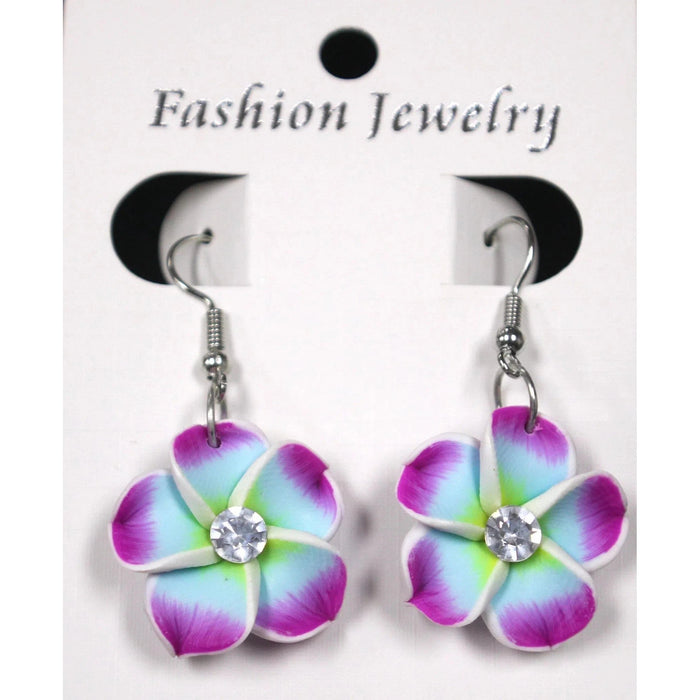 Crystal Fimo Plumeria Drop Earring - Earrings - Leilanis Attic