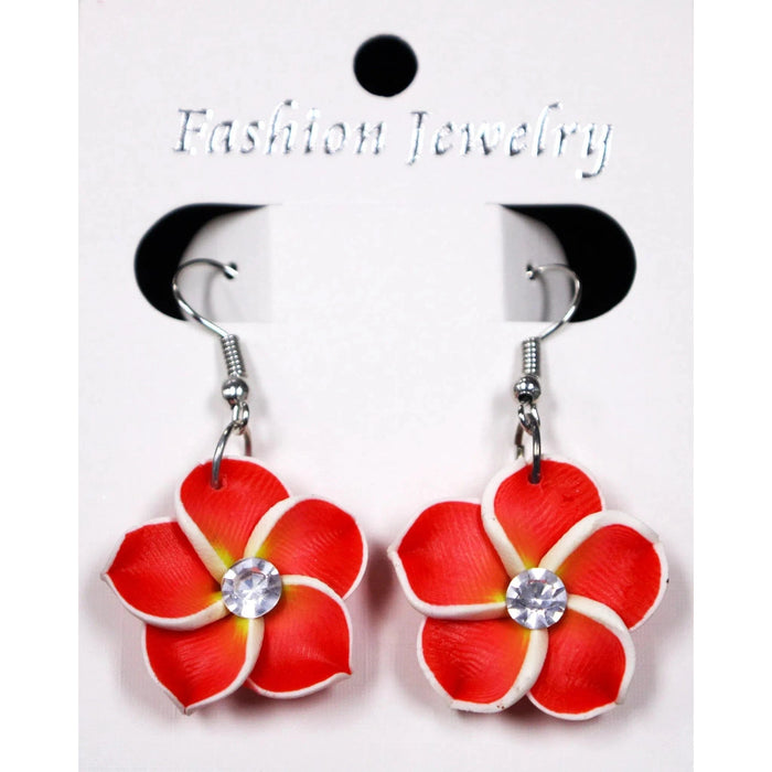 Crystal Fimo Plumeria Drop Earring - Earrings - Leilanis Attic